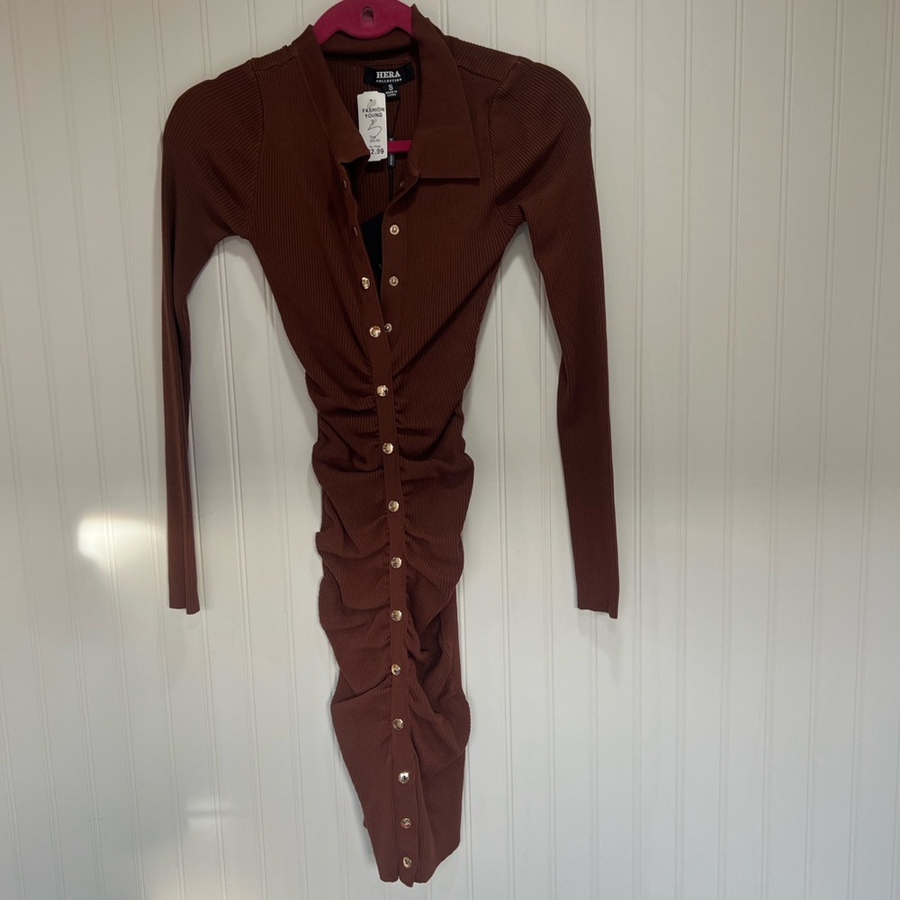 Tight brown dress